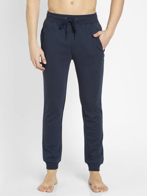 JOCKEY AM02 Super Combed Cotton Rich Solid Men Blue Track Pants