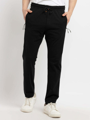 Status Quo Solid Men Black Track Pants