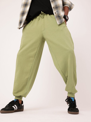 Kook N Keech Solid Men Green Track Pants