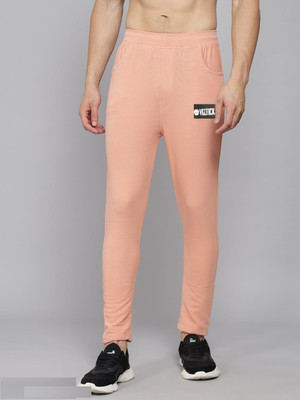 Veltick Self Design Men Pink Track Pants