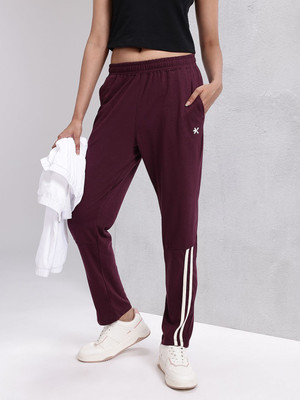 HRX by Hrithik Roshan Solid Women Purple Track Pants