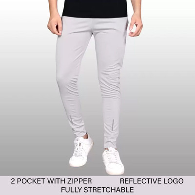 CLOWZED Solid Men Blue Track Pants