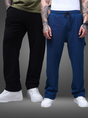 MADSTO Printed Men Blue, Black Track Pants