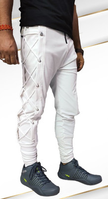 RusticBlooms Solid Men White Track Pants