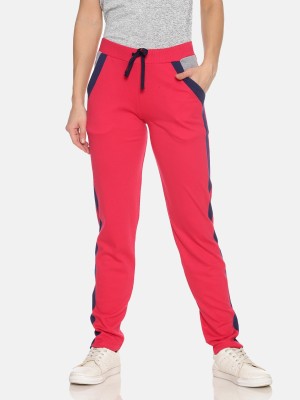 Femea Solid Women Red Track Pants