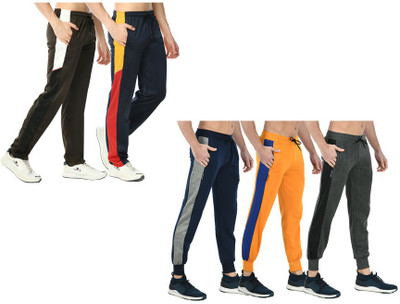 KAVYA Colorblock Men Multicolor Track Pants