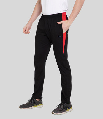 Zeffit Self Design Men Black Track Pants