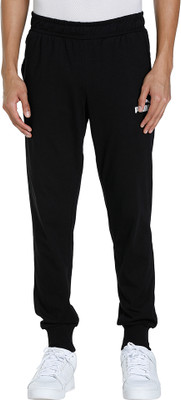 PUMA Solid Men Black Track Pants