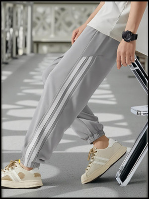 Kesaria Fab Striped Men Grey Track Pants