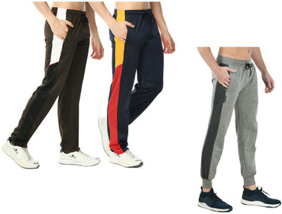 IndiWeaves Self Design Men Multicolor Track Pants