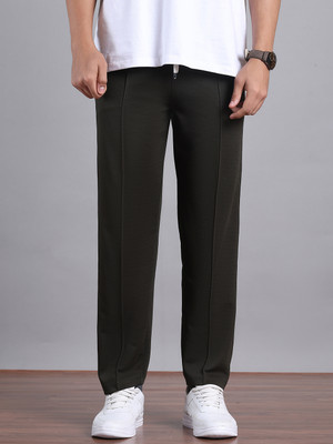 MACK JONNEY Solid Men Olive Track Pants