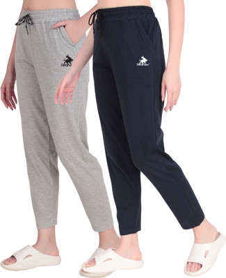SEAPRINT Solid Women Grey, Dark Blue Track Pants
