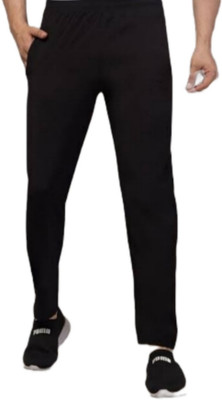M2kFASHION Solid Men Black Track Pants