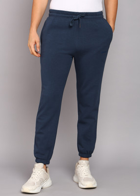 Alan Jones Solid Men Blue Track Pants