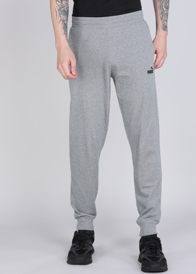 PUMA Solid Men Grey Track Pants