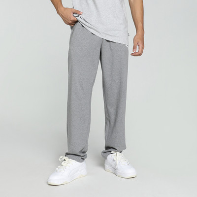 PUMA Solid Men Grey Track Pants