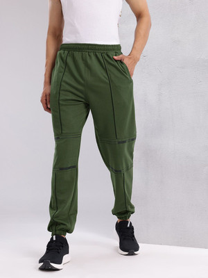 HRX by Hrithik Roshan Solid Men Green Track Pants