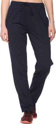 HouseOfCommon Printed Women Dark Blue Track Pants