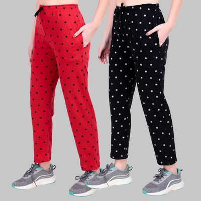 JECKWARD Polka Print Women Multicolor Track Pants