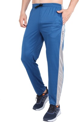 RiverHill Striped Men Light Blue Track Pants