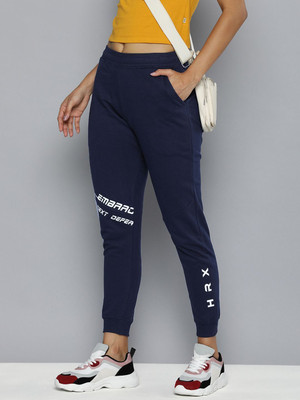 HRX by Hrithik Roshan Printed Women Blue Track Pants