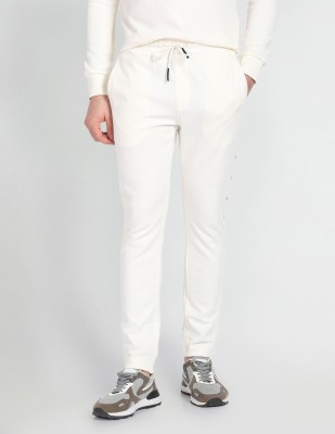 Arrow Newyork Solid Men White Track Pants