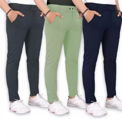 SUMITGARMENT Solid Men Light Green, Blue, Grey Track Pants