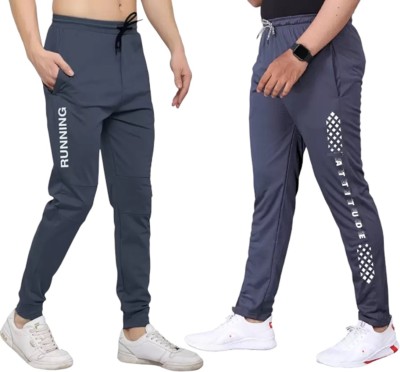 zesso sports Printed Men Grey, Blue Track Pants