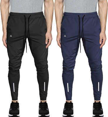 AVOLT Solid Men Blue, Black Track Pants
