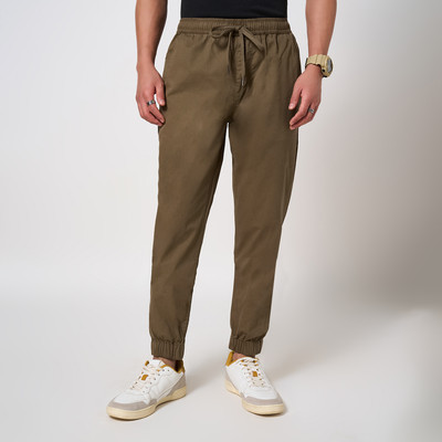 7 Alt by Pantaloons Solid Men Green Track Pants