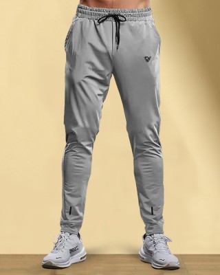 EyeBogler Self Design Men Silver Track Pants