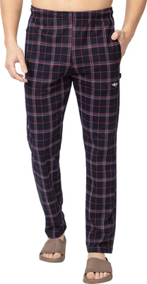 EYE&TRY Checkered Men Dark Blue Track Pants