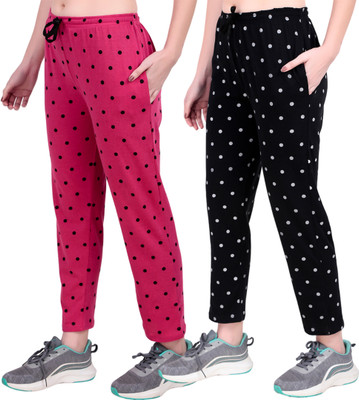 JECKWARD Polka Print Women Multicolor Track Pants