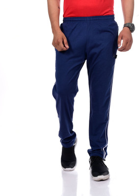 Zeffit Solid Men Blue Track Pants