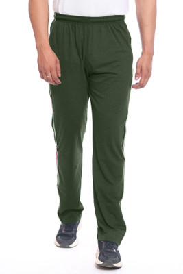 Kmanche Solid Men Dark Green Track Pants