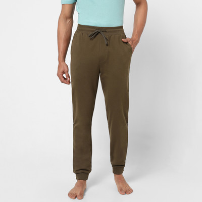 Ajile By Pantaloons Solid Men Green Track Pants