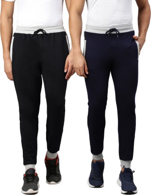 MADSTO Solid Men Black, Dark Blue Track Pants