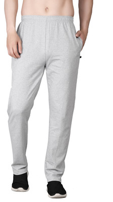 APKR Solid Men Grey Track Pants