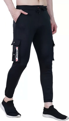 Cyxus Printed Men Black Track Pants