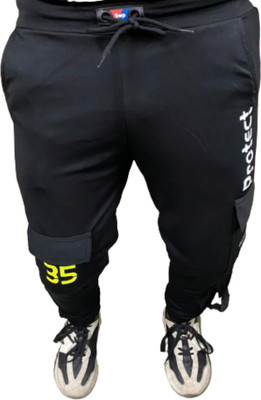 MindsArt Solid, Printed Men Black Track Pants