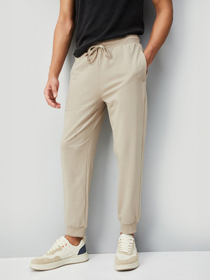 MAX Solid Men Beige Track Pants