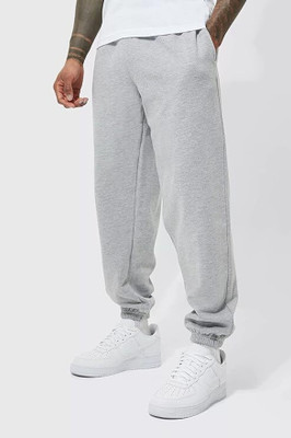 Dockstreet Solid Men Grey Track Pants