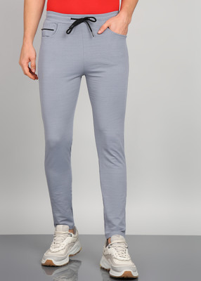 Lemona Solid Men Silver Track Pants