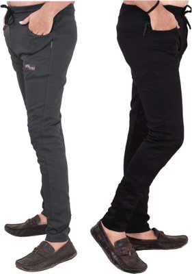 DKD Printed Men Black, Grey Track Pants