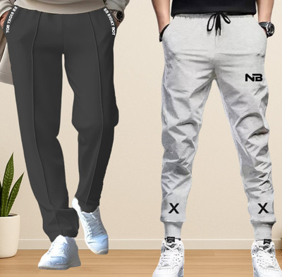 NB NICKY BOY Printed Men Grey, Grey Track Pants