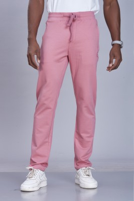 RAGWAY Solid Men Pink Track Pants