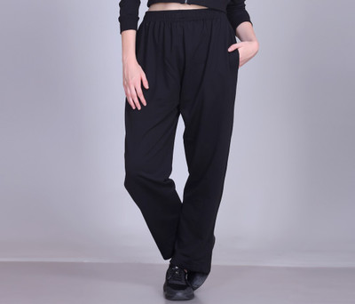 7 ISLANDS Solid Women Black Track Pants