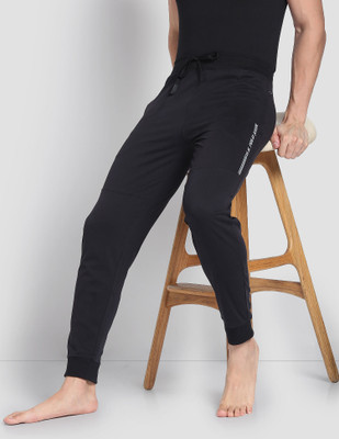 U.S. POLO ASSN. Solid, Printed Men Black Track Pants