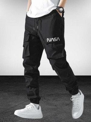 THE SARTHI FASHION TREND Printed Men Black Track Pants