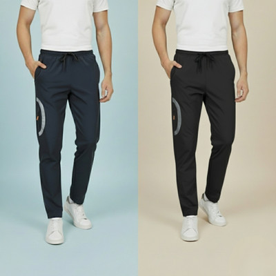 MH Fashiowear Solid Men Blue Track Pants